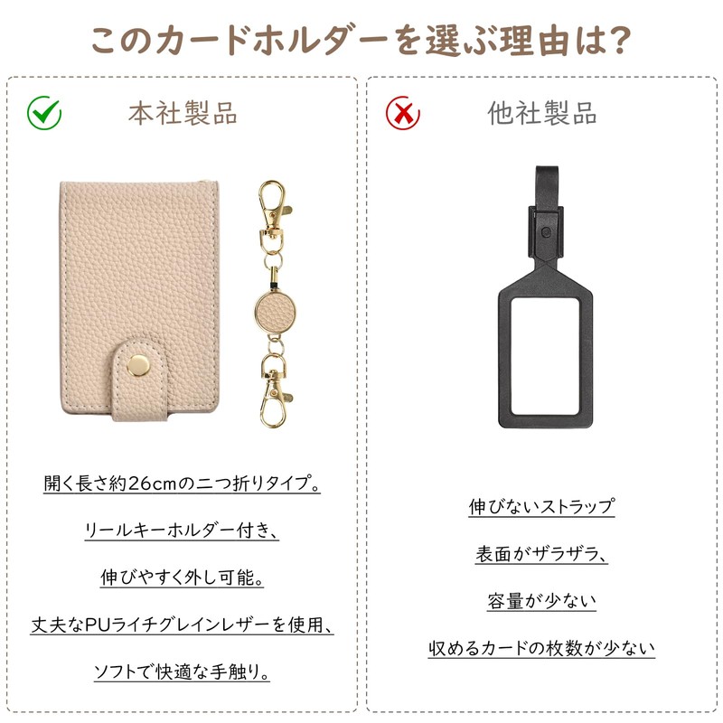 LanFly Commuter Passenger ID Card Holder with Reel Pass Case,
