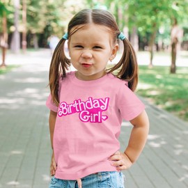 Olive Loves Apple Birthday Girl Doll Themed Outfit for Birthday Party Shirt Pink Shirt Youth Small