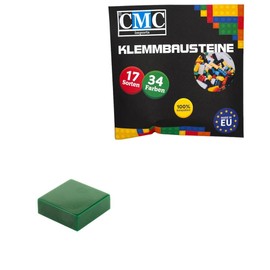 100 x Clamping Blocks Tiles Building Blocks 1 x 1 Nubs Compatible 34 Colours Free Choice of Colours (484 - Moss Green)