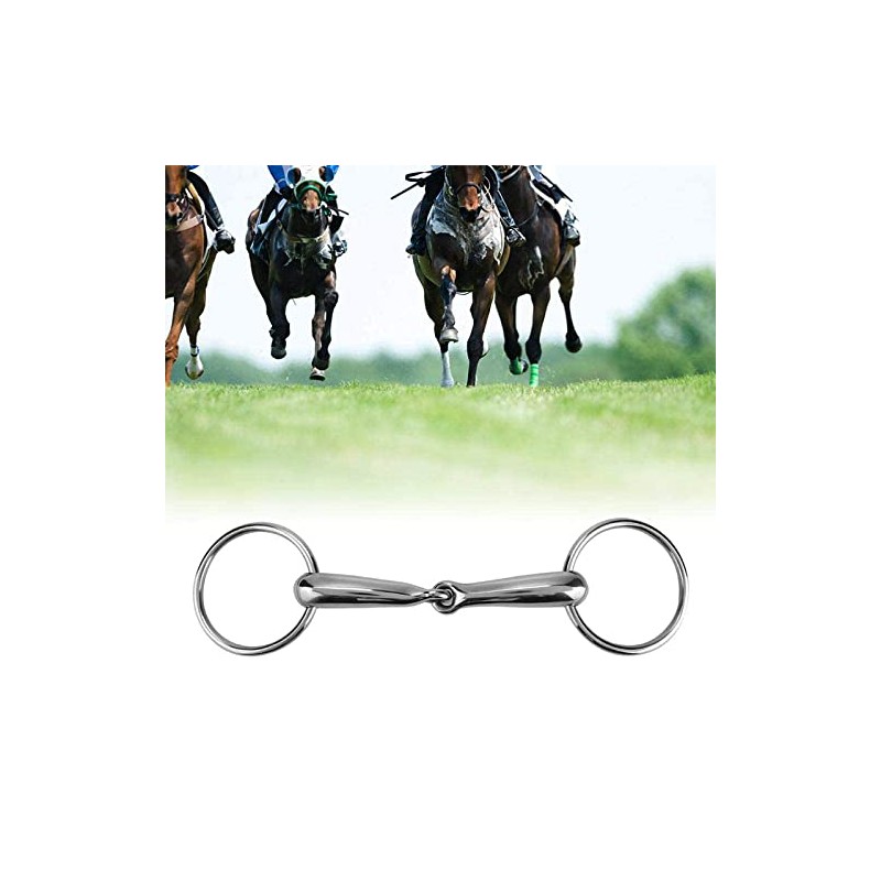 TopHomer Stainless Steel Hollow Snaffle Bit Horse Ring, Loose Horse