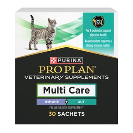 Pro Plan Veterinary Diets Purina Pro Plan Veterinary Cat Supplements Multi Care Feline Supplement – Digestive Probiotics for Cats – Immune Support Cat Supplement - 30 ct. Box