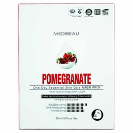 Mediview One-Day Essential Skincare Mask Pack 20ml - Pomegranate, 10 Sheets 10ea