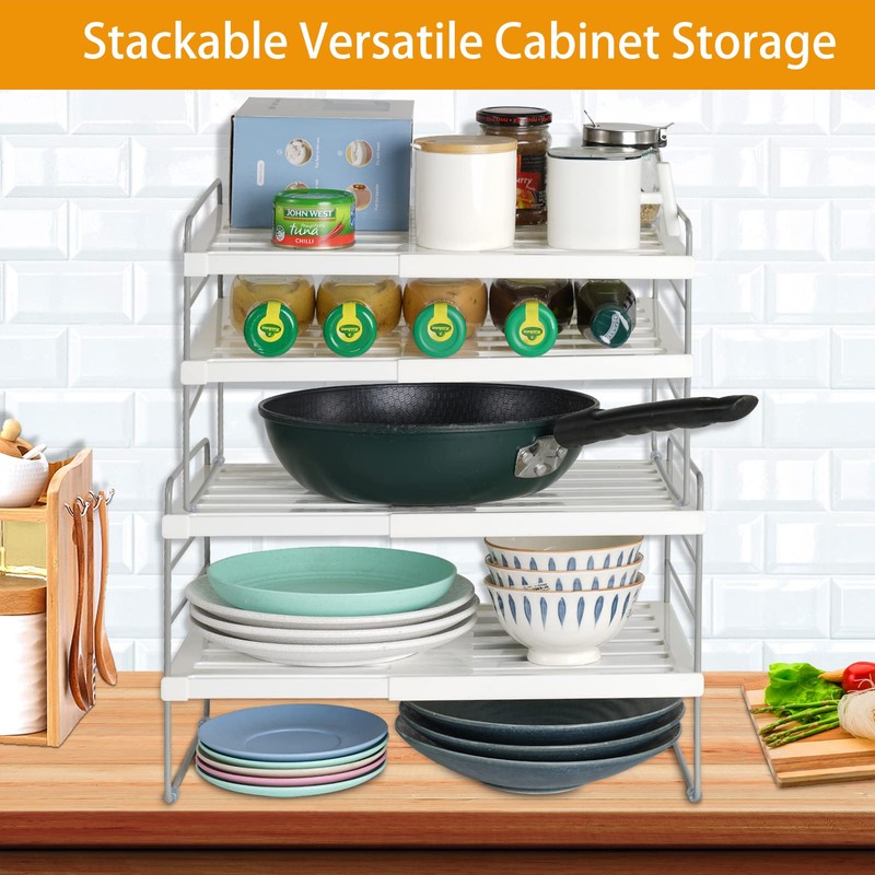2 Pack Pantry Organization and Storage, Expandable Foil and Plastic