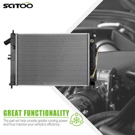 SCITOO 13412 Radiator Replacement Fit 2014-2016 for Hyundai for Elantra 1.8L 2.0L 2014 for Hyundai for Elantra Coupe 2.0L 2016-2017 for Hyundai for Elantra GT 2015-2018 for Kia for Forte 1.8L 2.0L