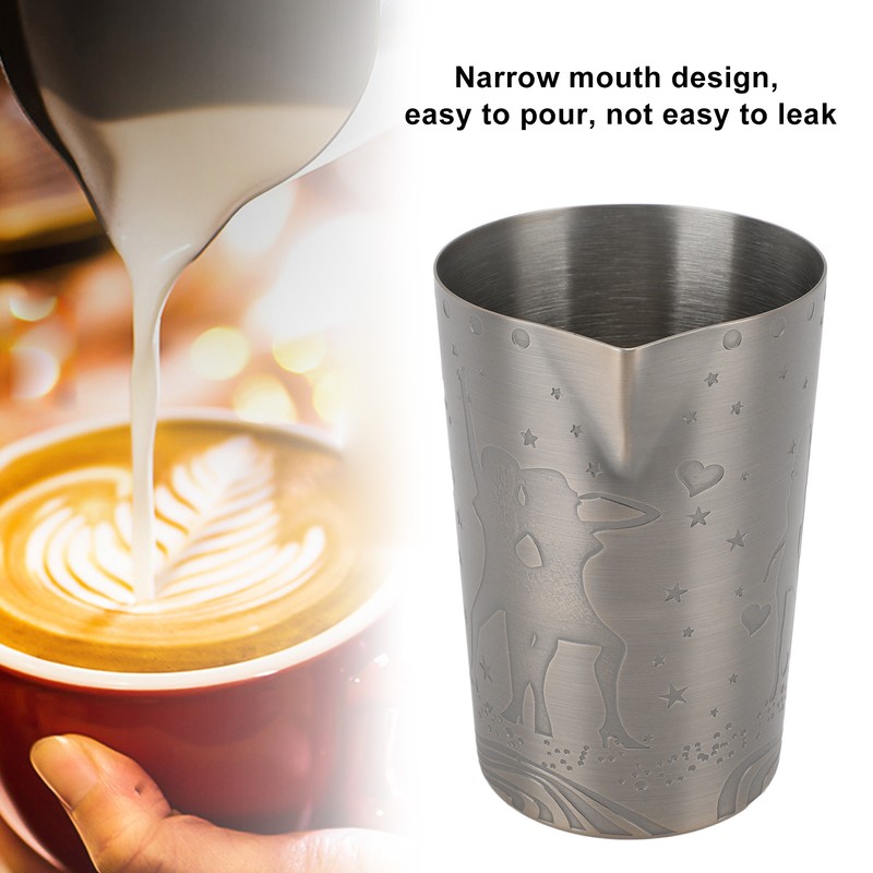 Milk Frothing Pitcher 304 Stainless Steel Rust Proof Multipurpose 840ml