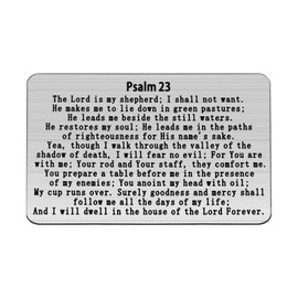 MYSOMY Psalm 23 Wallet Card the Lord is My Shepherd Religious Gifts for Christian Inspirational Gifts (Wallet Card)