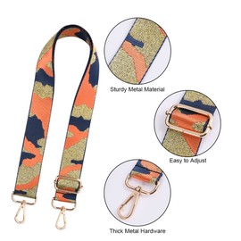 Aucuu Universal Long Strap Wide Strap for Crossbody Canvas Bag Handbag, 130cm Shoulder Strap Adjustable Colorful Replacement Belt
