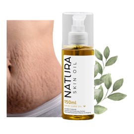 Aceite Corporal Anti Estrías y Cicatrices Skin Care Reafirmante, No es Grasoso, Hidrata y Nutre Profundamente -Natura Skin Oil 150ml.