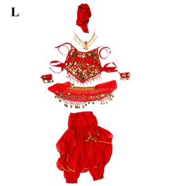 Fashionable Children Kids Girls Belly Dance Costumes Long Pants Trousers Accessories (L)