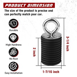 Tie Down Anchor for Polaris Ranger XP 1000 900 800 700 570 500 General 1000 Bed Anchor Lock Mount UTV Accessories Galvanized Rust Prevention with 1-7/16" Hole, 6 Pcs Black