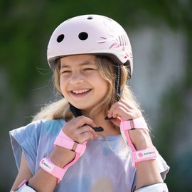 SKATEWIZ Kids Helmet - Bmx Helmet Scooter Helmet Skateboard Helmet - Kids Bike Helmet Kids 8-12 Kids Cycle Helmet - Size S in Pink - Kids Helmets Kids Skate Helmet