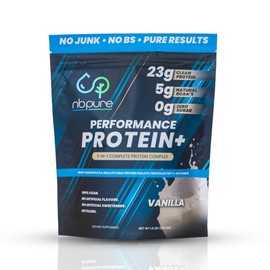 nbpure nbpure Performance Protein+: Natural Protein Blend- 23g Whey Isolate & Concentrate + Milk Protein Isolate?C Clean, Healthy Protein Powder ?C Nothing Artificial, Vanilla