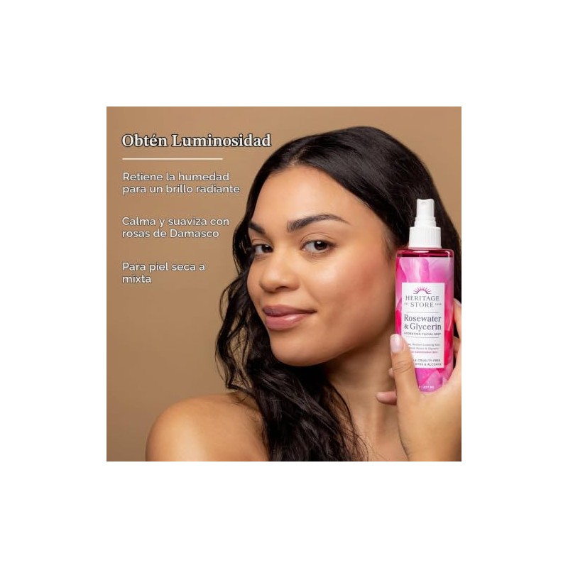 Heritage Store Rosewater & Glycerin, 8 Ounce