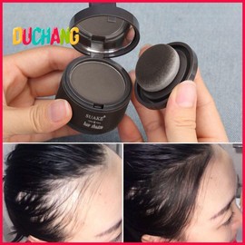 DUCHANG Waterproof Hairline Shadow Powder Instant Black with Brush Hair Concealer Natural Look Capillary Fibers Hair Filling Powder Hair Loss Coverage