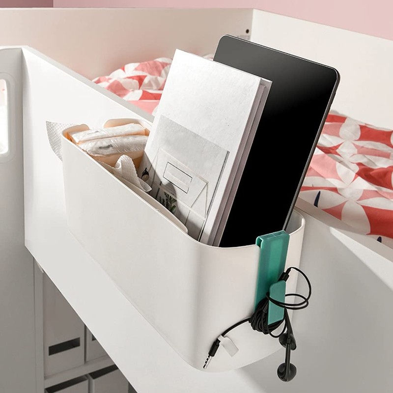 CeaHoify Bedside Bed Shelf Pockets Storage Holder to Storage Remotes