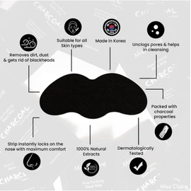 (10 pcs) Blackhead Remover Nose Strips - Beauty Stickers for Deep Cleansing and Pore Care - Acne Removal for Men & Women (black)