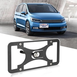 No Drill Front Bumper License Plate Mount Compatible with Volkswagen (VW Jetta Mk6 2015-2018) Front Tow Hook License Plate Mounting Bracket Holder Car License Plate Frames Accessories Kit