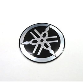 Yamaha Genuine Aluminum Coated Sticker 55mm Diameter Silver/Black
