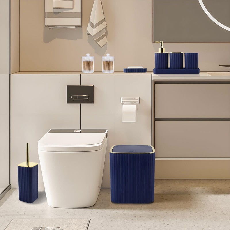 XLHOMO Bathroom Accessories Set - Gorgeous Bathroom Set, 10PC Navy
