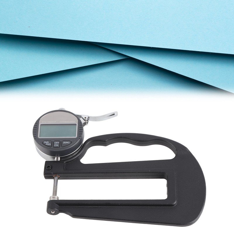 0‑12.7mm Digital Thickness Gauge 0.01mm/0.0005in Resolution Inch Metric Conversion for