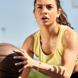 Miss Chipmunk Basketball Infinity Bracelets for Girls Women,14K Gold Plated Sport Accessories Birthday Christmas Jewelry Gifts for Women Mom Teen Girls(1-Basketball,Gold)