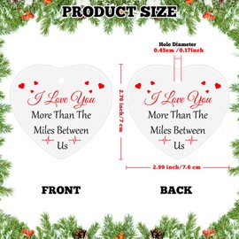 Long Distance Gifts for Him Anniversary Ceramic Ornament Christmas Ornament Long Distance Relationship Gift Couple Gift for Boyfriend Going Away Gift for Couple Engagement Gift for Him Her