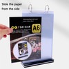 2Pcs Table Flip Menu Holder with 6 Pages Sleeve, 4"
