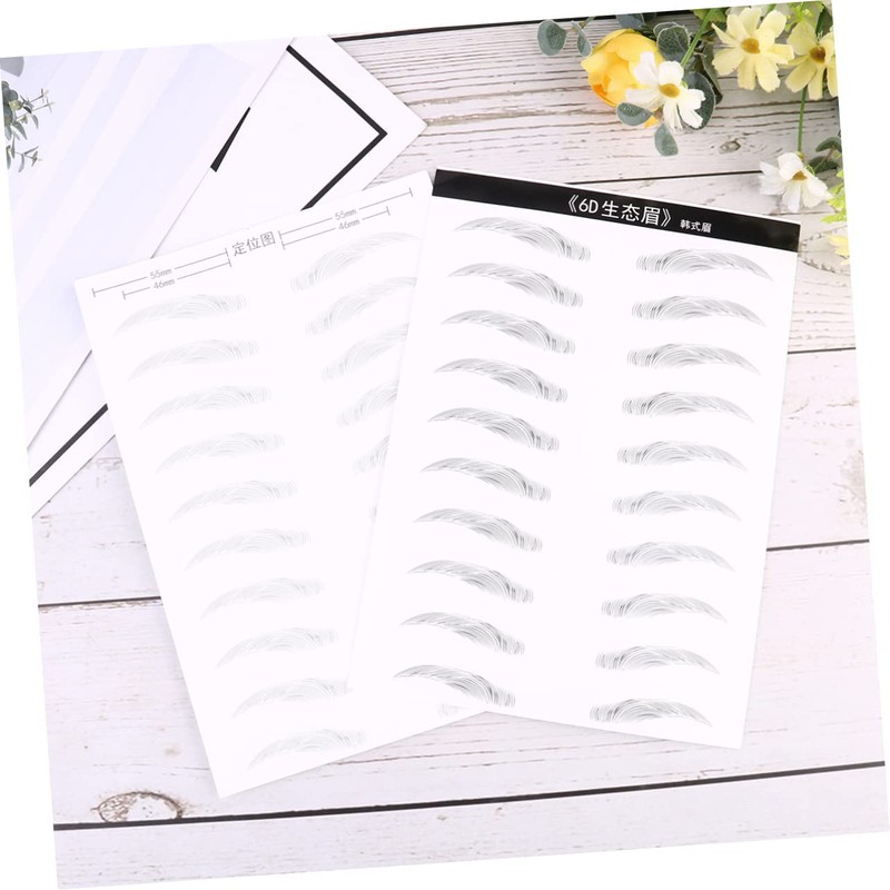 Beavorty 4sheets Eyebrow Stickers of Simulation Eyebrows for Women for