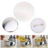 Badge Pin Button Parts , Round Acrylic Clear Metal Shells