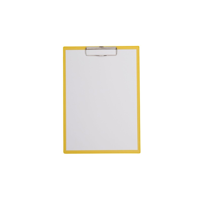 MAUL 2335213 A4 Portrait Clipboard with Foil Cover - Yellow