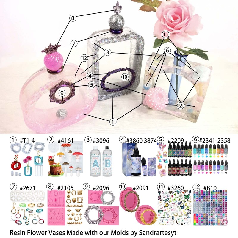 Bracelet and Ring Resin Jewellery Moulds Larger Sizes Set 19