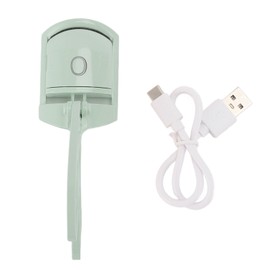Heated Eyelash Curler Long Lasting Professional Rechargeable Electric Eyelash Curler Neutral English Packaging Green