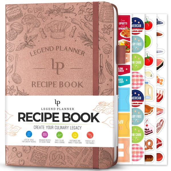 Legend Recipe Book – Blank Family Cookbook to Write In