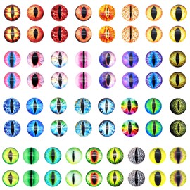 20PCS 25MM Vertical Pupil Dragon Eyes Glass Cabochon for Polymer Clay Animal Dolls Making Sculptures Props Craft Jewelry DIY Findings