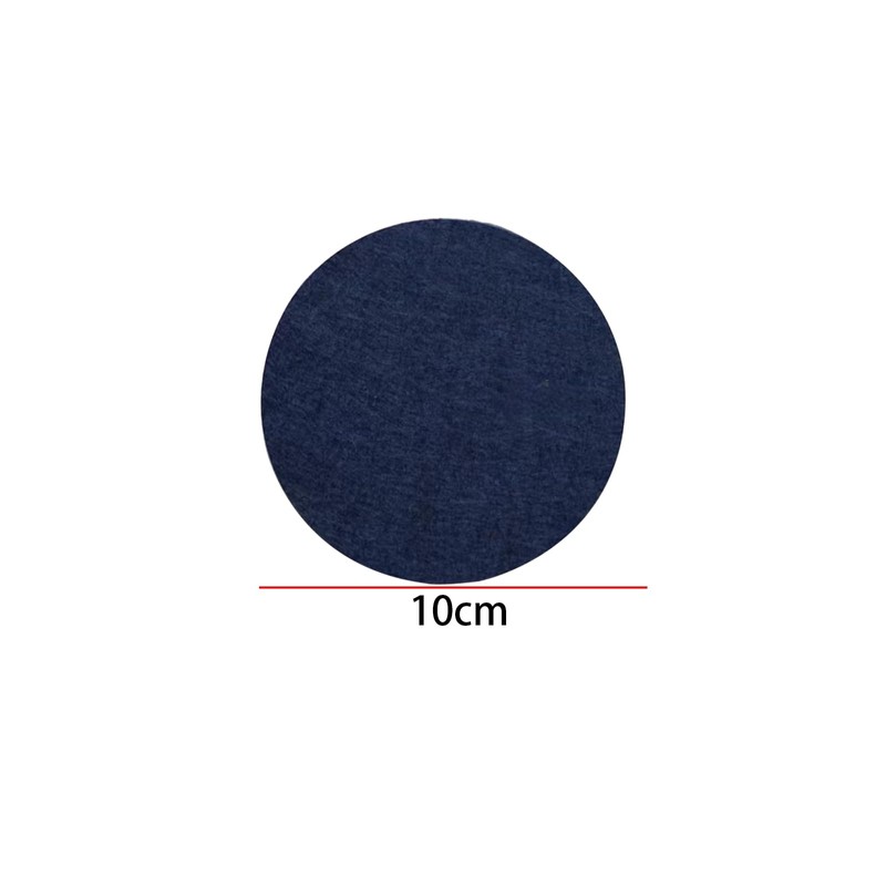6 PCS Dark Blue Felt Coasters, 10cm Round Felt Coasters,
