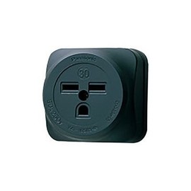 Panasonic WK3630 Exposed Outlet, Grounded, 2 Pieces, Black