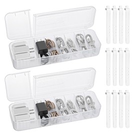 Pack of 2 Cable Organiser - Cable Organiser Box for Cable Storage and Sorting, Storage Box for Charging Cable, Practical Cable Protection and Cable Storage