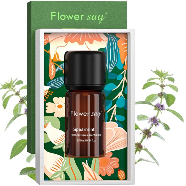 FLOWERSAY Spearmint Essential Oil 0.34Oz - 100% Pure Natural MAX