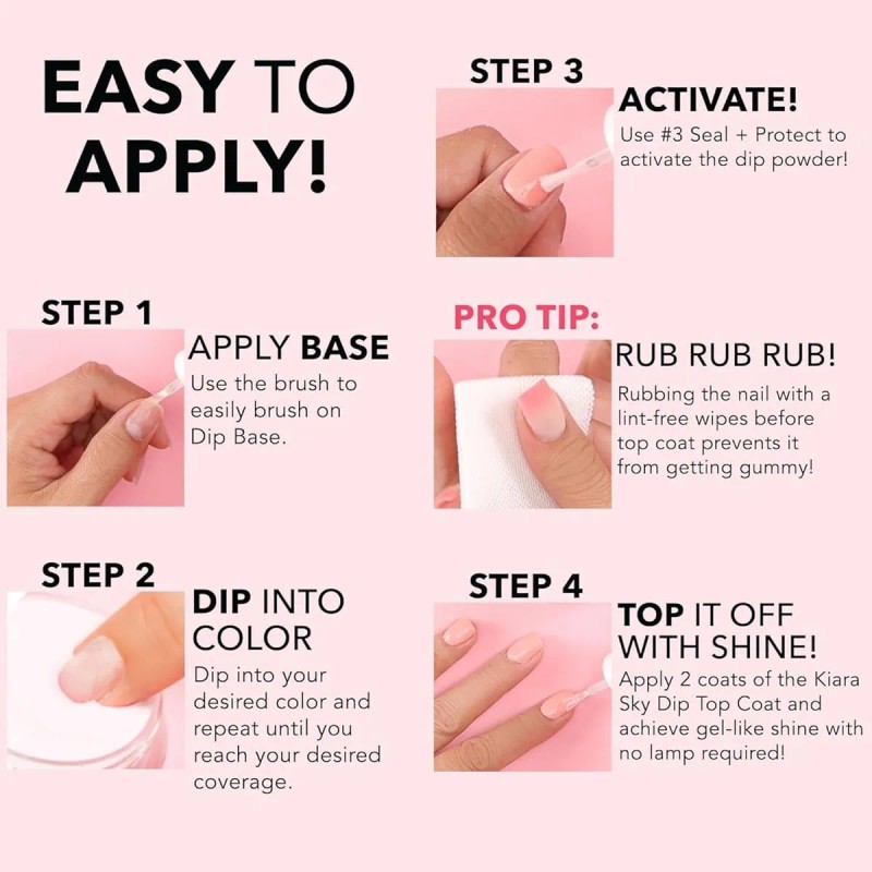 Polvo Para Uñas Kiara Sky Dipping Essentials 2 Oz (transpare