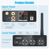 YMOO Bluetooth 5.3 Amplifier 2 Channel for Passive Subwoofer, RCA/Bluetooth