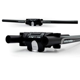 UPANBIKE Bicycle Aluminum Alloy Folding Handlebar Quick Release Folding Bar Scooter Handlebar 31.8mm/25.4mm(Black+Gray)