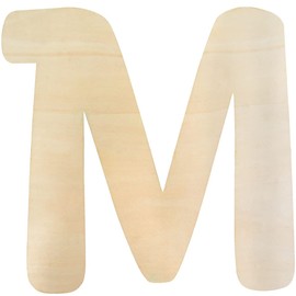 Wooden Letters M Large Wooden Letters 12 Inch Unfinished Wood Letters for Wall Decor Crafts Blank Big Alphabet Board Painting Hanging Home Baby Nursery Wedding Party Room Name Sign DIY Decoration