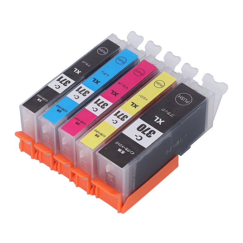 Ink Cartridge Set Large Capacity Clear Colorfast Printing Black Color