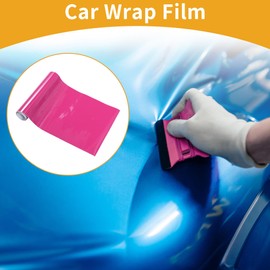 Motoforti Rose Red Protective Car Wrap Film 15x152cm(0.5ft x 5ft) Exterior Interior Vinyl Wrap Cover 5.5 Mil PVC 1 Pcs Universal