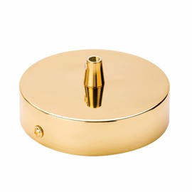 Canopy Cover (Diameter 100 mm), Height 24 mm, Ceiling Canopy for Pendant Light, Lamp Canopy with Metal Clamping Nipple, Gold