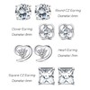 KALVICA 4 Pairs 925 Sterling Silver Stud Earrings for Women