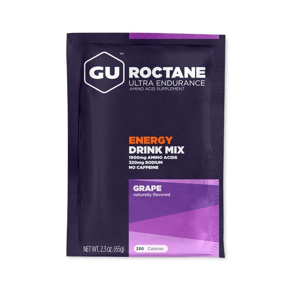 GU Energy Roctane Ultra Endurance Energy Drink Mix, 10 Single-Serving Packets, Grape