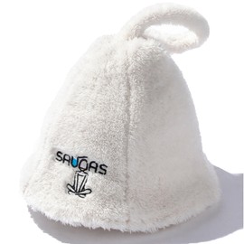 Saunas Hat Mark I Sauna Hat, Large, Deep, Double Layer, Safe for Long Hair, Fluffy Towel, Portable, Compact, Thick, Can Be Matched with Couples, Washable, Stylish, Cute, Men's, Women's, Stone Black