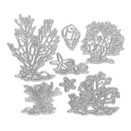 Metal Beach Shell Starfish Conch Coral Cutting Dies, Ocean Life Die Cuts Embossing Stencils Template Mould for Card Scrapbooking and DIY Craft