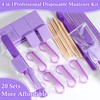 20 Sets Disposable Manicure Kit Basics 4 Piece Nail Kit